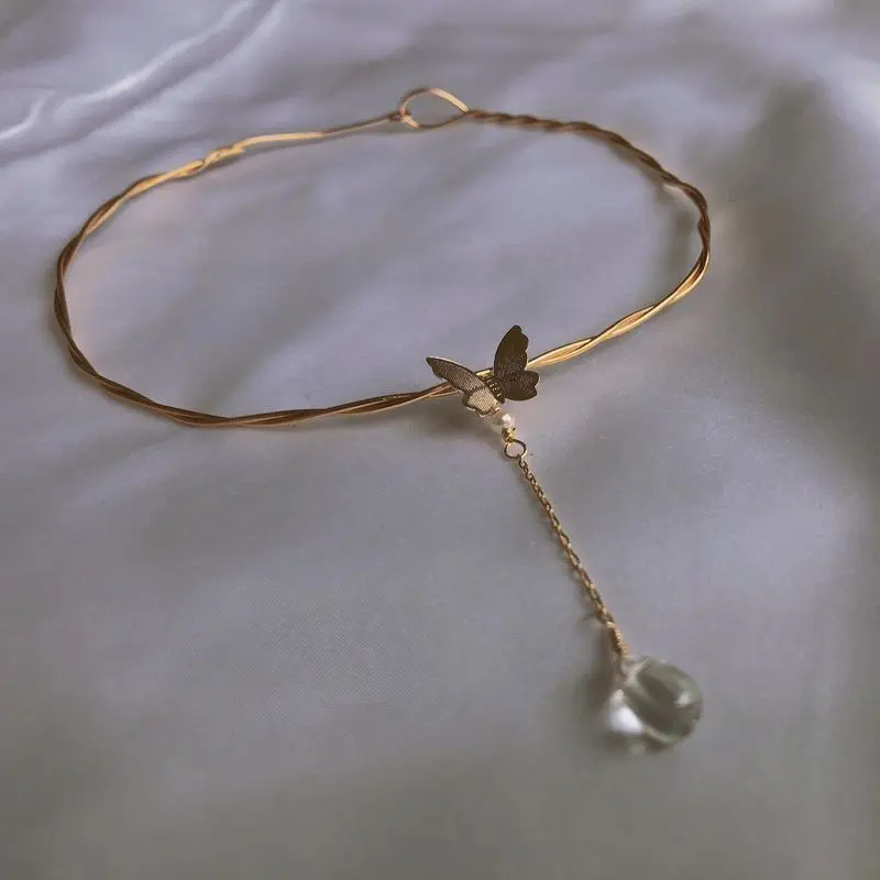 

New Fashion Necklace For Women Butterfly Ornament Korean Version Pendant Necklaces Jewelry Chains Simplicity Chokers