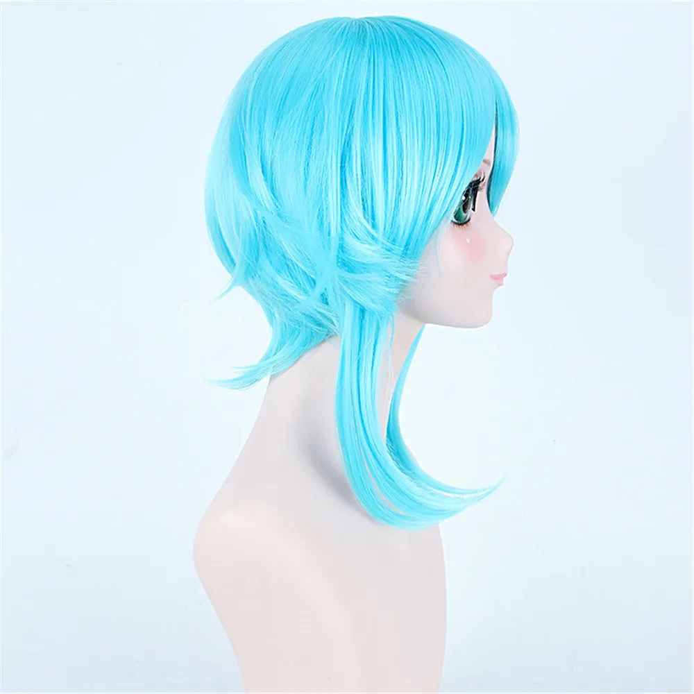 50 см короткий ледяной синий парик меч искусство онлайн косплей Синон/Асада Сино