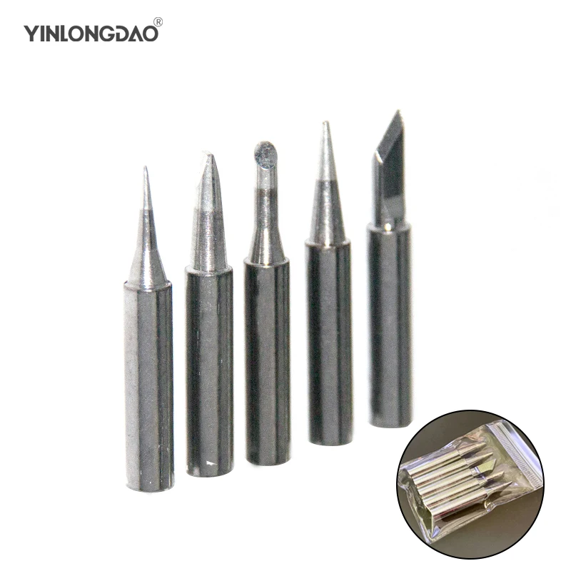 

5Pcs I+B+K+2.4D+3C soldering iron pure copper 900M soldering iron head set inside hot bare copper electric soldering iron tip
