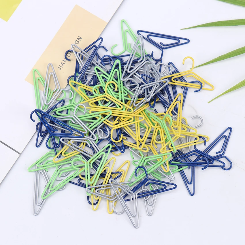 10 шт мини моделирование Бумага клипы Металл Материал вешалка Форма цветная