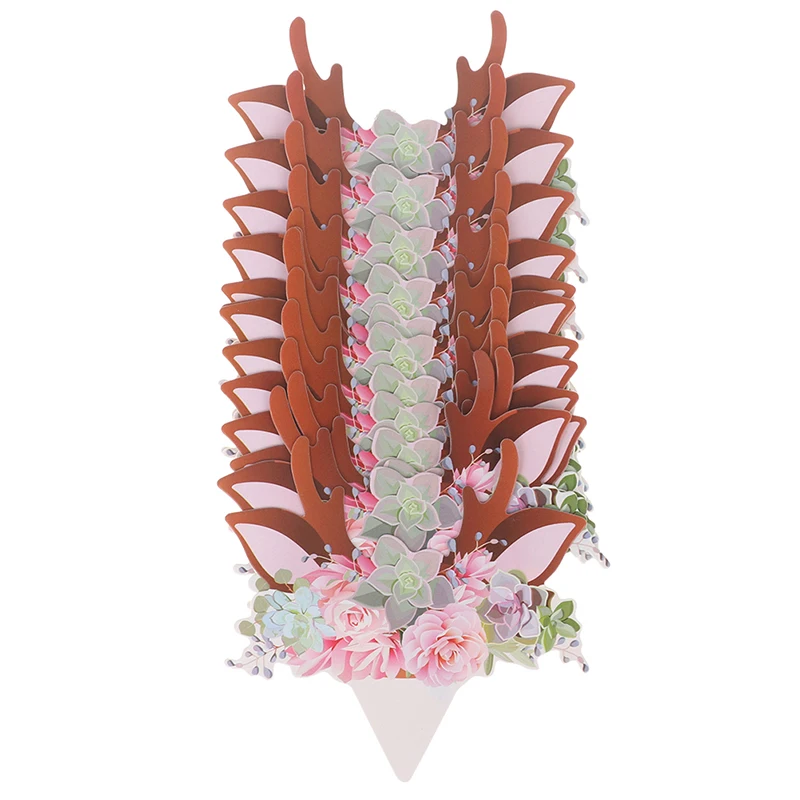 24 комплекта бумажные вставки с рисунком оленя|Товары для украшения тортов| |