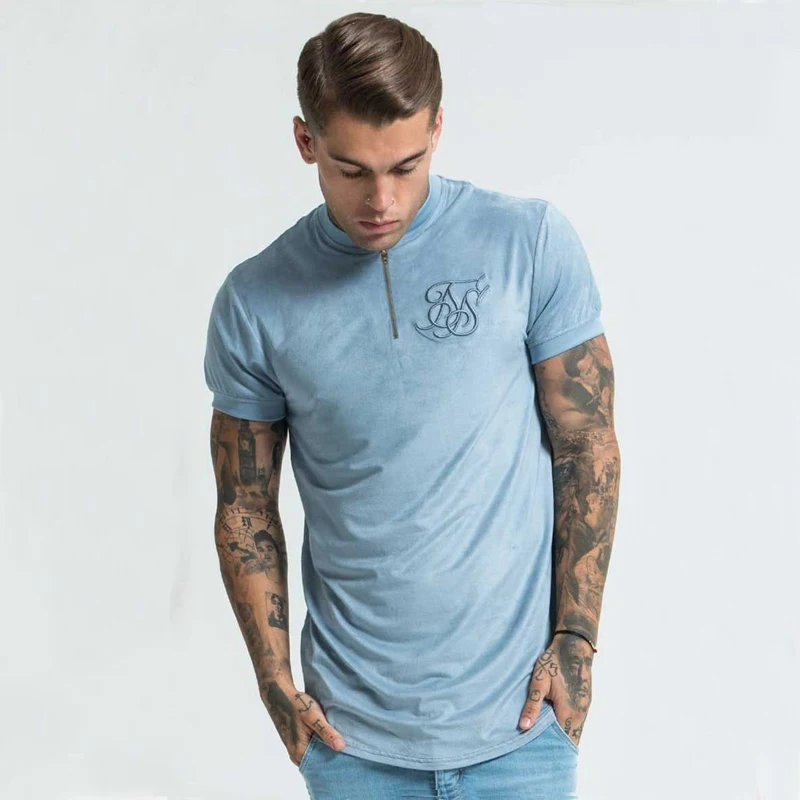 Футболка в стиле хип-хоп Sik SIlk Man, летняя футболка с коротким рукавом, бархатная футболка Sik, Модная шелковая футболка, Повседневная футболка Siksilk для мужчин