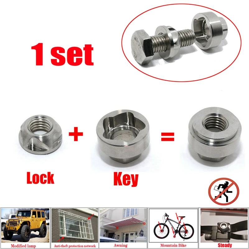 

Anti Theft Nuts Screws Security Nuts M6 M8 M10 M12 Stainless Steel Car Styling Accessories For LED Light Bar Driving Work Light