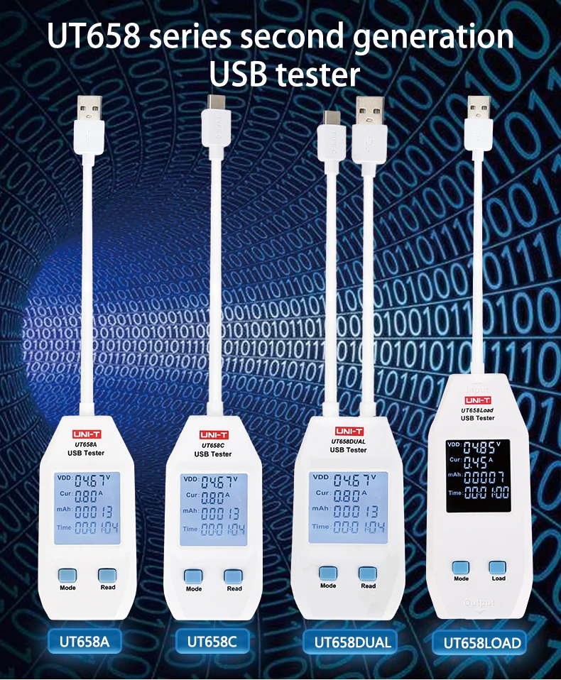 UNI-T электрический USB тестер напряжения безопасности Вольтметр Амперметр зарядное устройство измеритель емкости вольт ток доктор UT658A UT658B UT658D