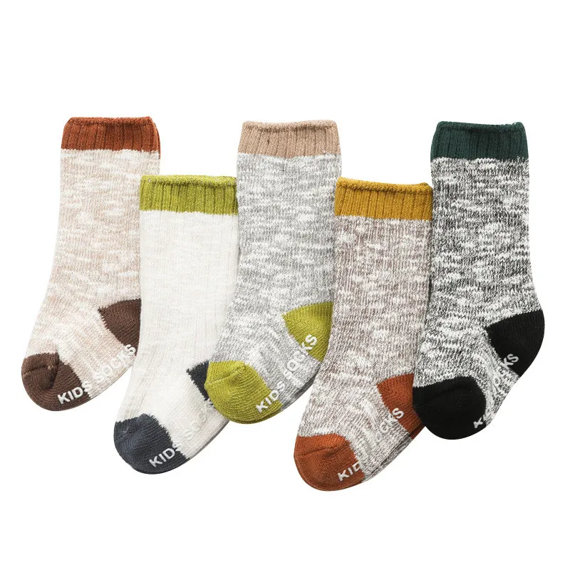 Winter Baby Socks Knitted Thick Warm Socks for Girls Anti Slip Knee Baby Boy Socks Casual Winter Leg Warmers Suitable for 0-8T