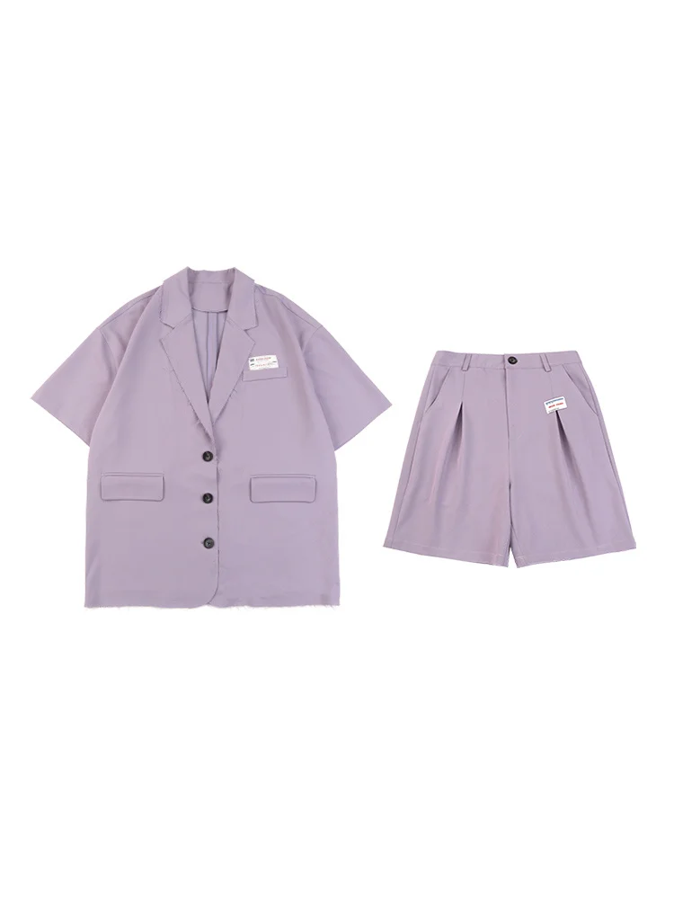 Женский костюм с шортами и коротким рукавом тонкий из двух предметов тонким