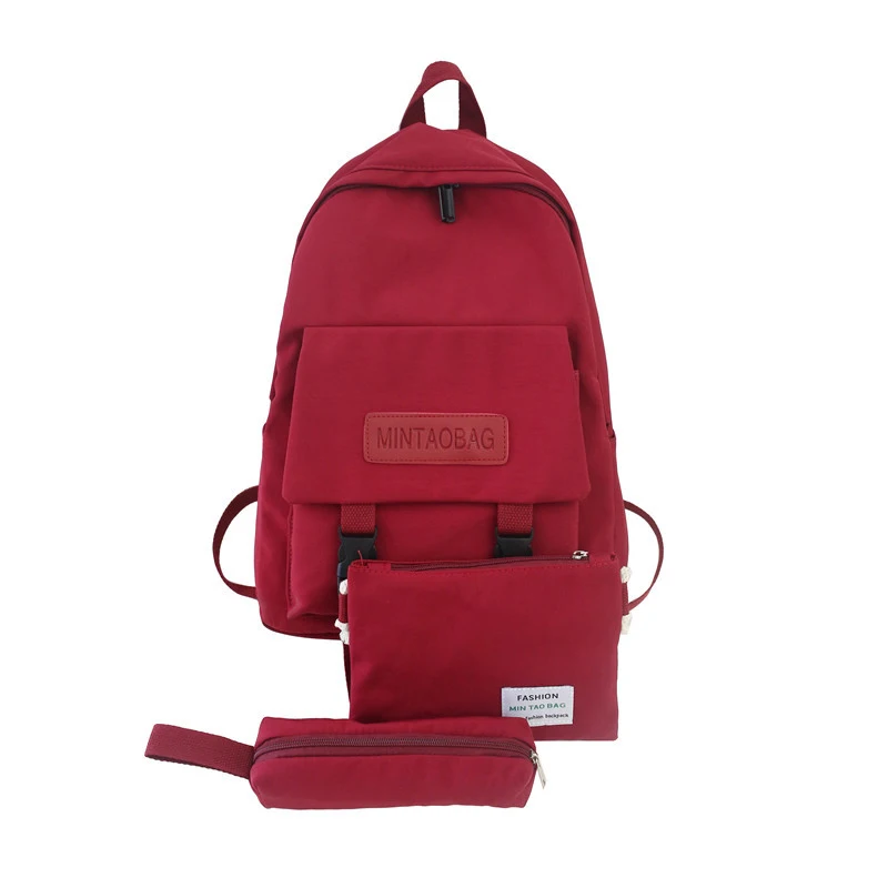 

New Trend Female Backpack Casual Solid Color Women Backpack Fashion School bags For Teenager Girl Female School Shoulder Bags