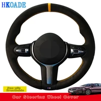 customize diy suede leather car steering wheel cover for bmw m sport f30 f31 f34 f11 f10 f07 f45 f46 f22 f23 m235i m240i