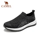 Дышащая мужская обувь CAMEL Mesh Me, Повседневная прогулочная обувь без шнуровки для мужчин, Новинка лета 2021, удобная спортивная обувь черного цвета