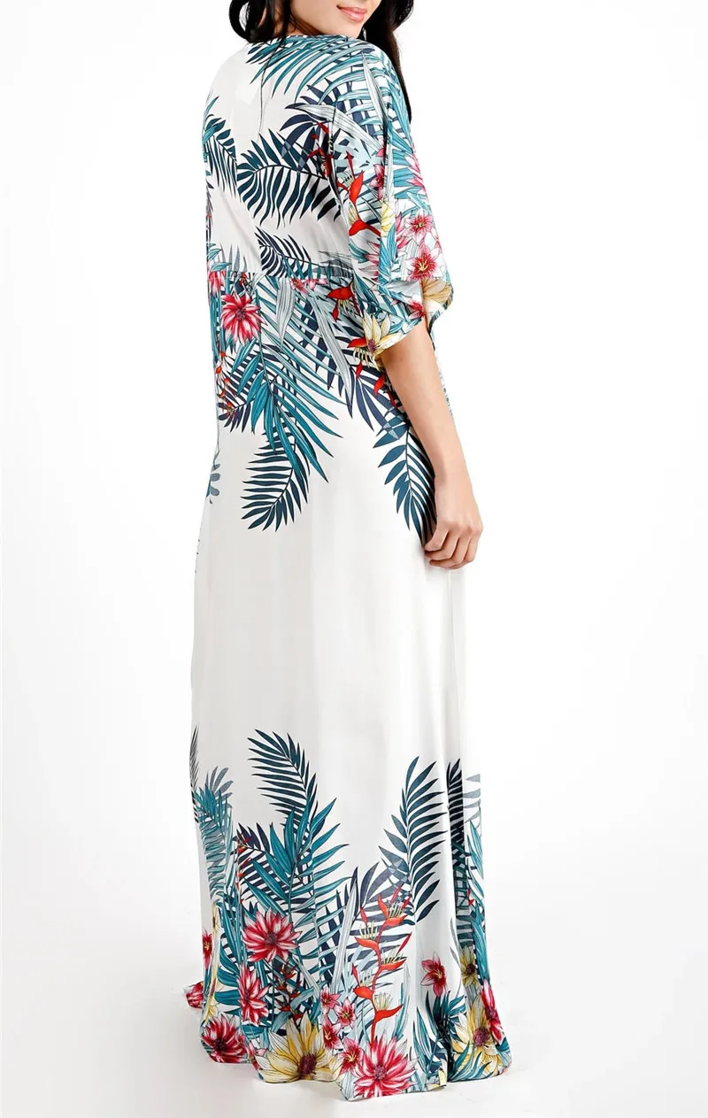 Пляжная накидка с принтом листьев парео для женщин 2021 быстросохнущая пляжная