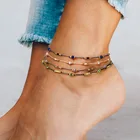 Богемный Регулируемый Красочный браслет на ногу, водонепроницаемая цепочка, ручной работы, плетеная нить с бусинами для женщин, летнее пляжное украшение в стиле бохо