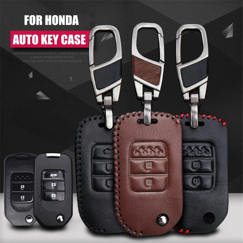 Чехол из натуральной кожи с кольцом для ключей держатель/чехол аксессуары Honda