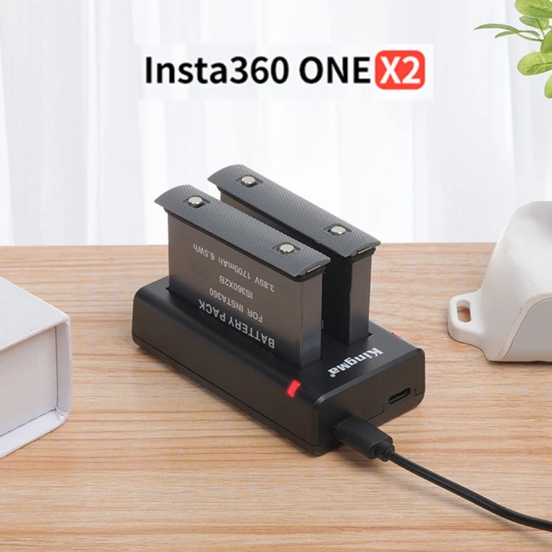 Набор полимерных батарей Insta 2021 зарядное устройство с двумя USB портами и микро