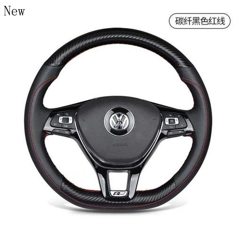 

Для Volkswagen Lavida Plus Sagitar Polo Bora CC Tiguan L кожаные чехол рулевого колеса автомобиля ручной работы, набор аксессуаров «сделай сам»