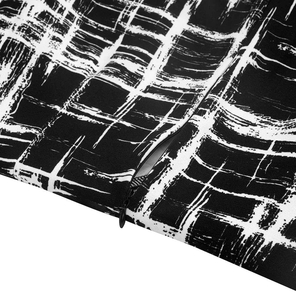 Женское винтажное деловое платье Nice-forever, элегантное пестрое облегающее платье для офиса и вечеринок, модель B543