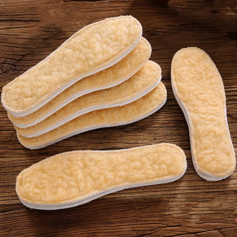 Winter Warmth Thickened Sweat-absorbent Deodorant Soft Insoles Unisex Thick Velvet Comfortable Cotton Insoles Snow Boots Insoles