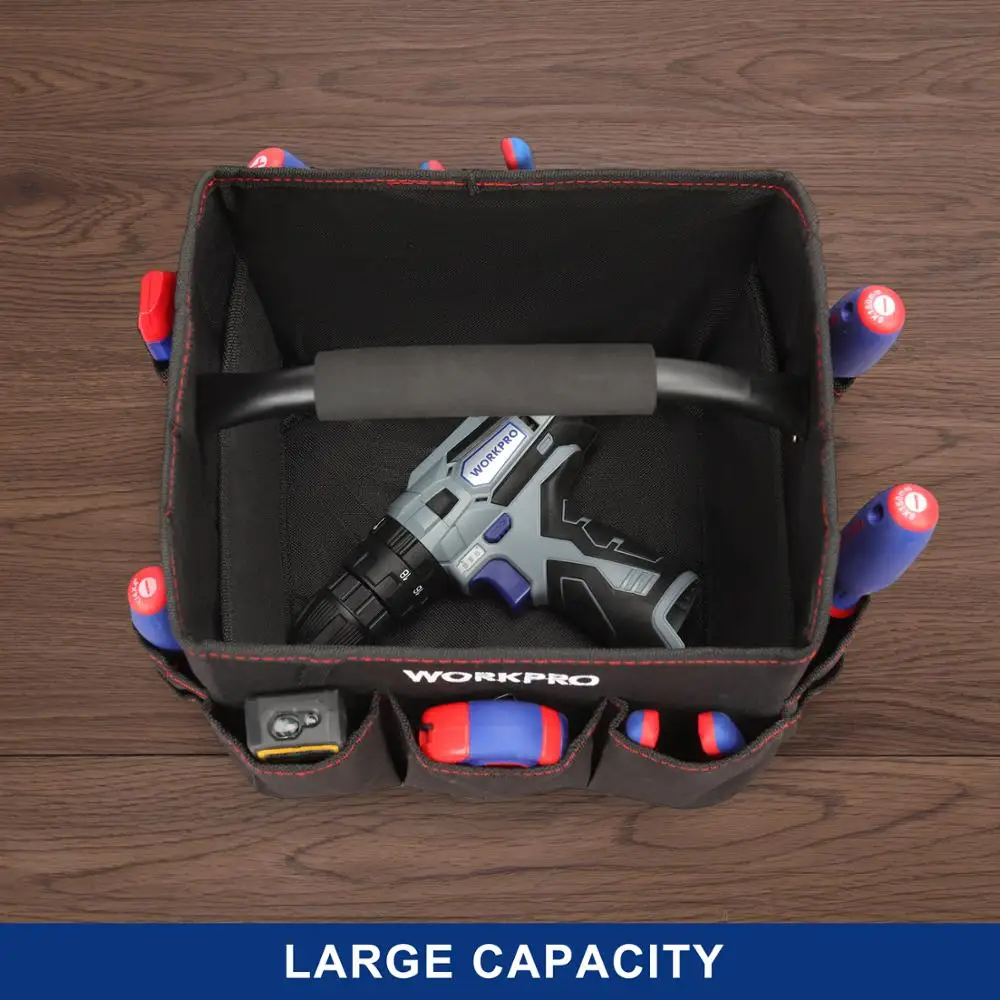 Складная сумка для инструментов WORKPRO маленькая ручная на плечо органайзер 10