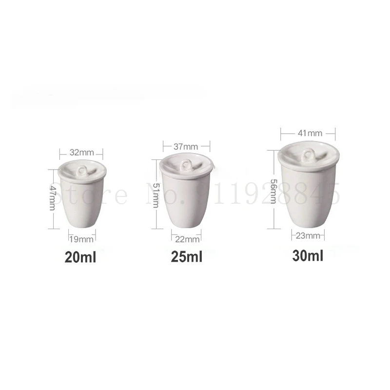 10pcs 20/25/30ml Ceramic volatilization crucible with lid lab for coal quality analysis at high temperature | Канцтовары для офиса