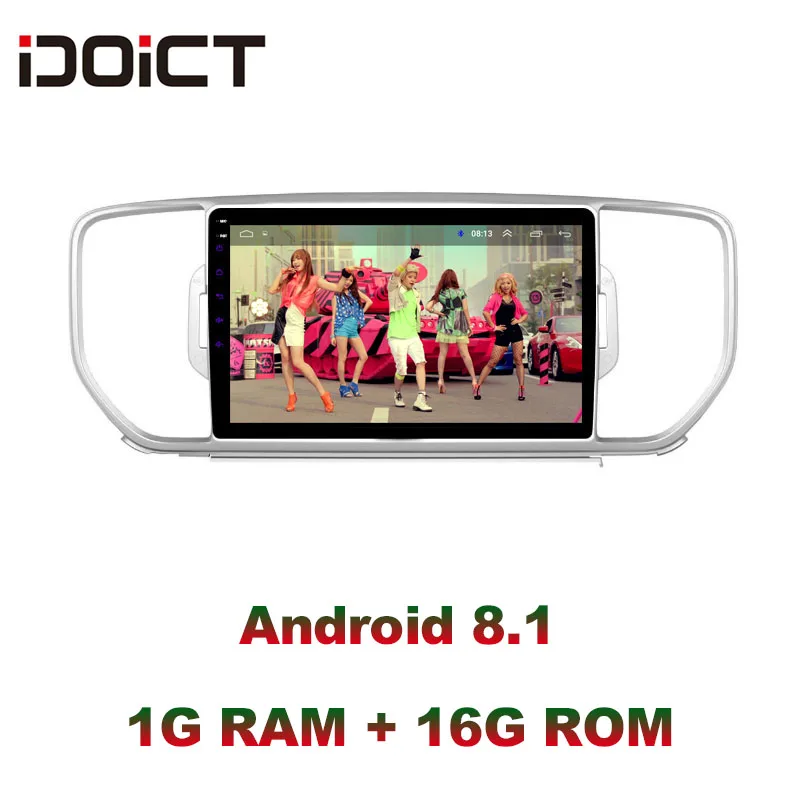 IDOICT Android 8 1 автомобильный DVD плеер GPS навигация Мультимедиа для KIA Sportage kx5 радио 2016