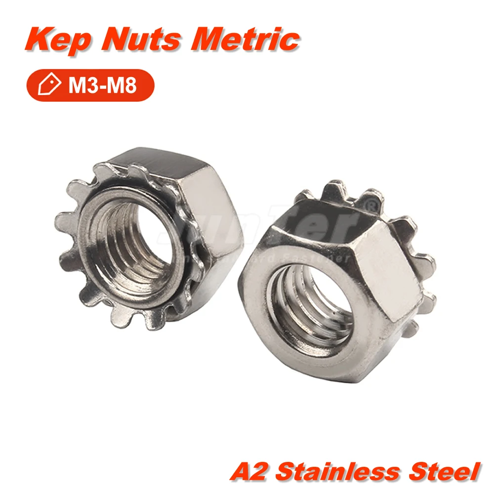 

M3 M4 M6 M6 M8 A2 кеп из нержавеющей стали гайки K-Lock шестигранные гайки метрические