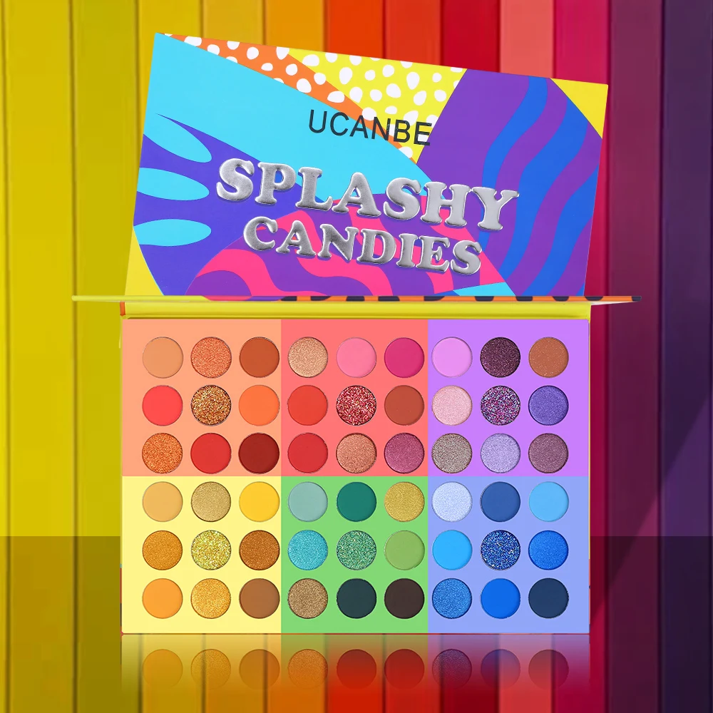UCANBE брызги конфеты 54 Цвета цветные тени для век Палитра стойкий макияж глаз