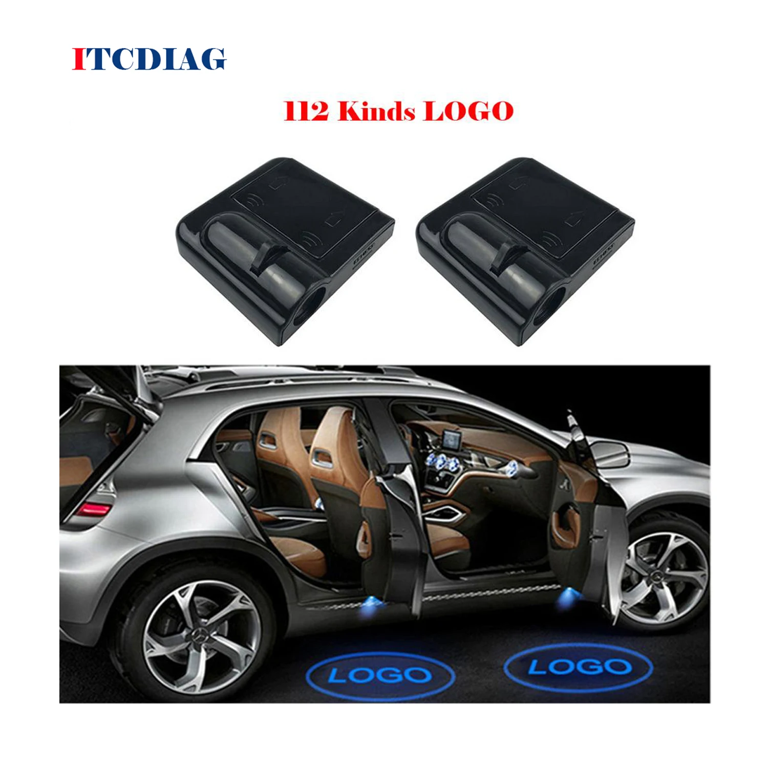 2 шт. лазерный проектор для дверей автомобиля 112 видов логотипов | Автомобили и