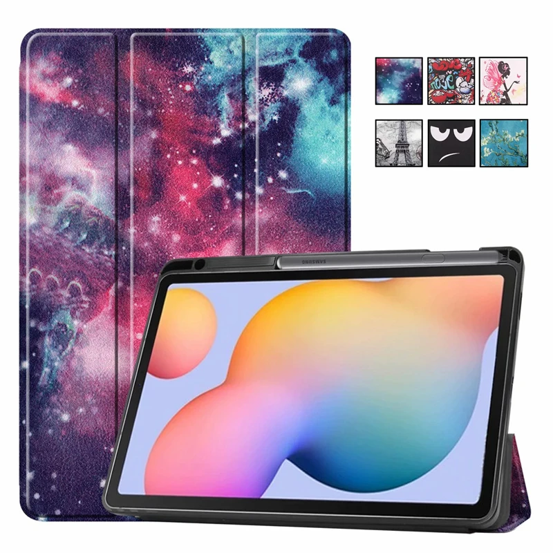 Чехол для Samsung Galaxy Tab S6 Lite чехол 10 4 дюйма SM P610 P615 с подставкой карандашом складной