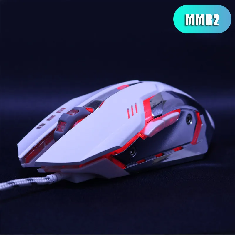 MMR2 white ZUOYA игровая мышь USB Проводная оптика Micel светодиодный с подсветкой игра Mause для ПК ноутбука pro gamer - Цвет: MMR2 white