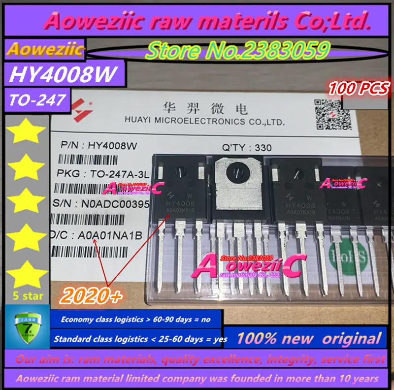 

Aoweziic 2020+ 100PCS 100% new original HY4008 HY4008W TO-247 MOSFET inverter Ultra chip 80V 200A