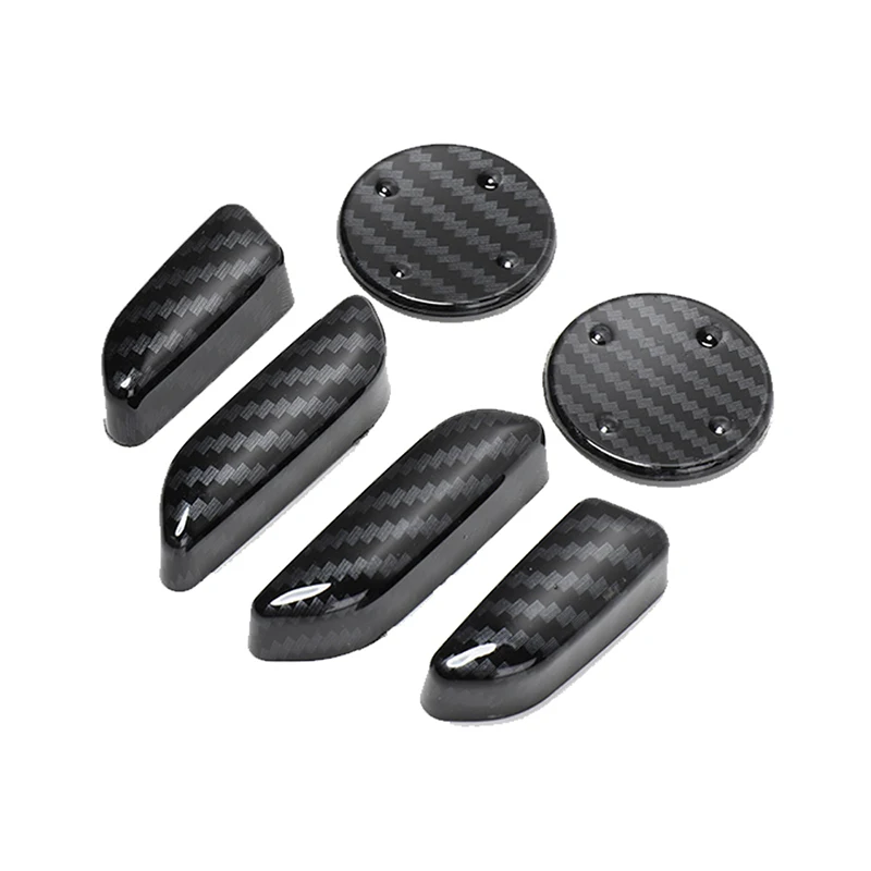

Model3 Seat Adjustment Botton Trim For Tesla Model 3 Carbon Fibre ABS 6pcs For Tesla interior Automobile Accessories 2017-2020
