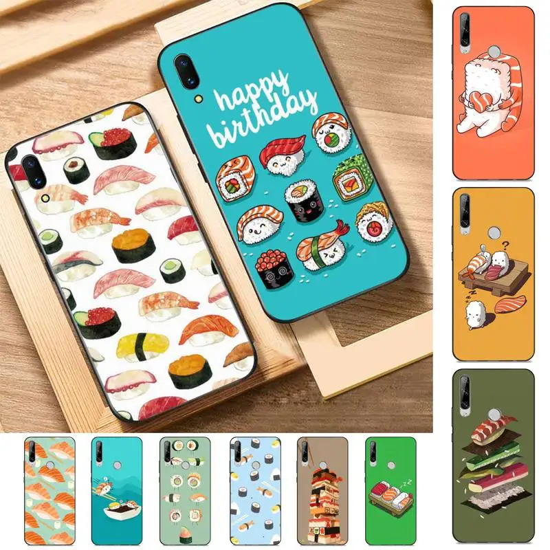 

Food Sushi Phone Case for Huawei Y 6 9 7 5 8s prime 2019 2018 enjoy 7 plus