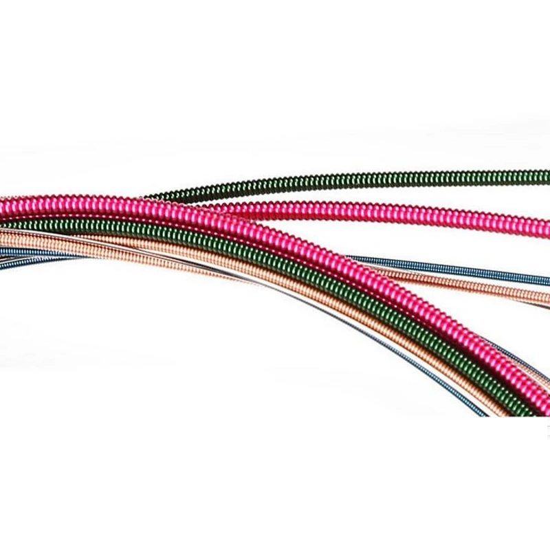 6 шт./компл. набор струн для гитары радужного цвета насыщенного E A аксессуары