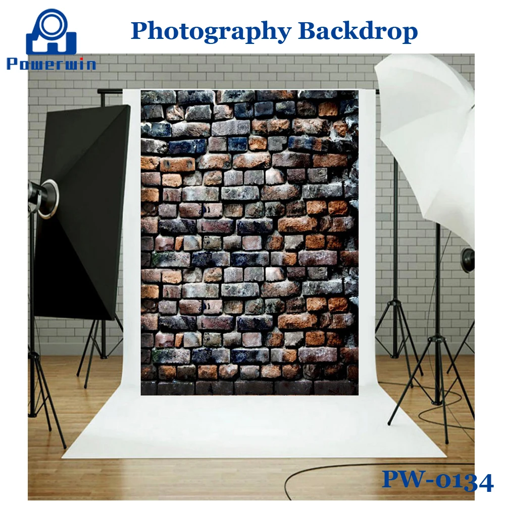 Фотофон Powerwin виниловый 80x125 см 150x210 180x250 деревянная стена пол кирпичи Свадебный на
