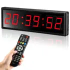 Светодиодный таймер для спортзала 2,3 дюйма, настенные часы с обратным отсчетом для кроссфита, спортивных тренировок, таймер EMOM Tabata для фитнеса, Секундомер в режиме реального времени