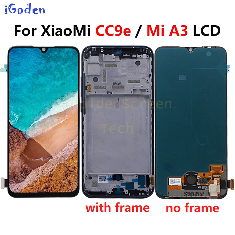 Супер AMOLED для Xiaomi mi A3 ЖК-дисплей сенсорный экран дигитайзер сборка запасные части 6,0" для Xiao mi CC9e lcd