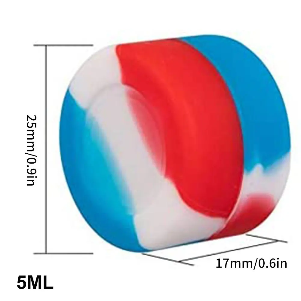

50Pcs 5/2ML Mini Round Non-Stick Silicone Container For Oil Wax Concentrate Silicon Jars Makeup Dab Pot Containers Wax Jars