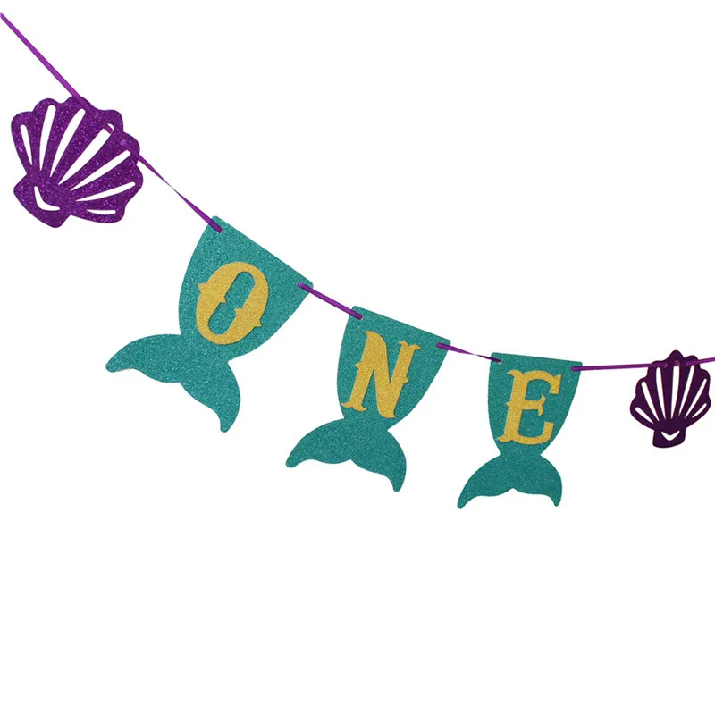 Chicinlife 1 комплект хвост русалки баннер для вечеринки в честь Дня Рождения Декор