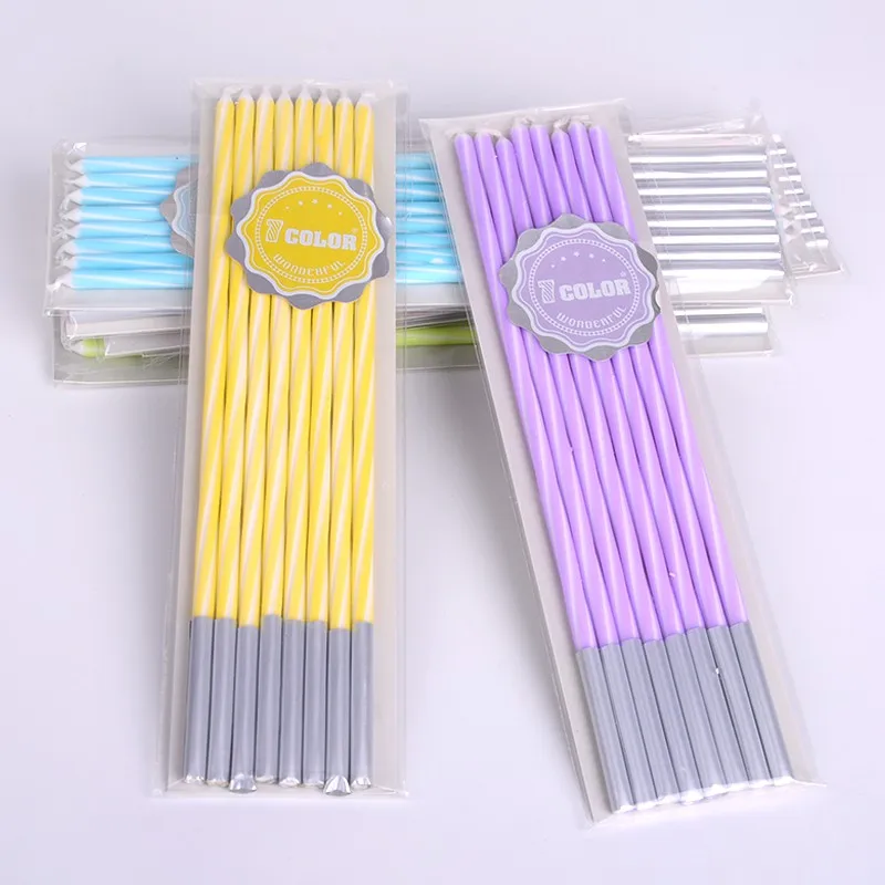 Свечи на день рождения экспорт молочный цвет красочный Радужный градиент