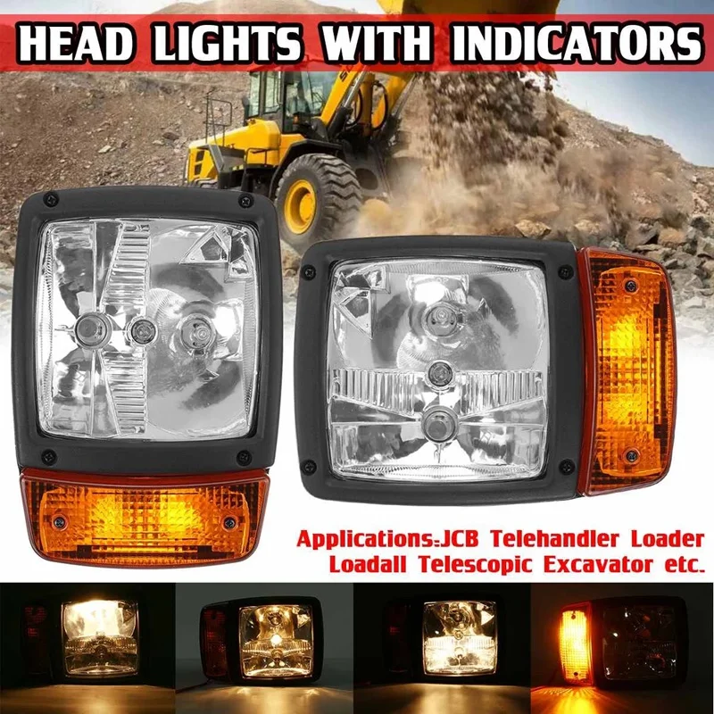 

Передняя светодиодная фара JCB для экскаватора, 24 В, указатель поворота, индикатор рабочего света для трактора, телепогрузчика, вилочного пог...