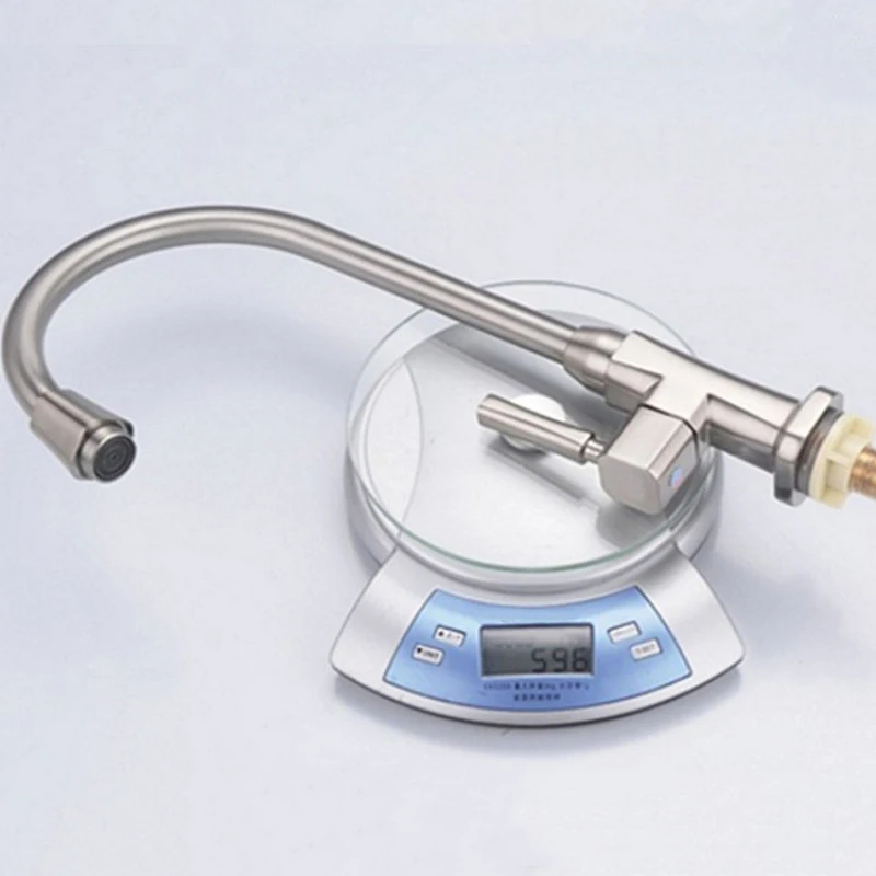 

Faucet Tap Sprayer Cold Single Hole Brushed Surface Durable for Home Kitchen Sink LXY9