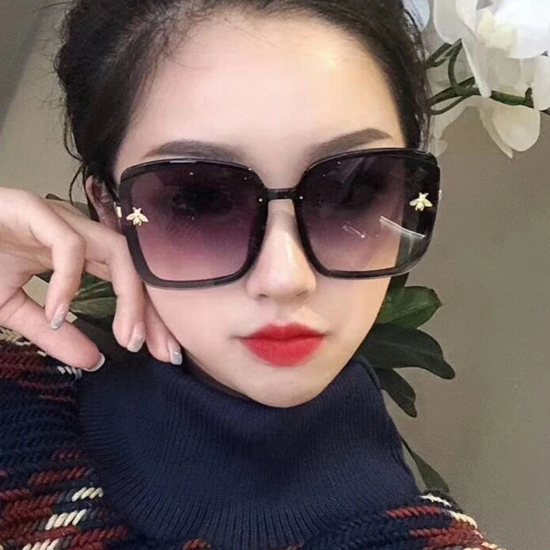 

2022 Vintage sunglasses women luxury brand sunglasses men fashion Little bee Oversized frame sun glasses lentes de sol gafas