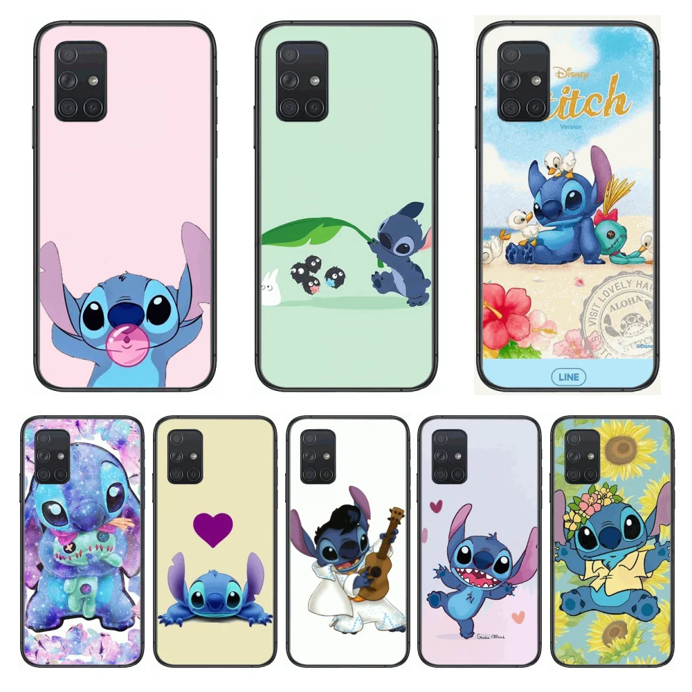 

Stitch Phone Case Hull For Samsung Galaxy A 50 51 20 71 70 40 30 10 E 4G 5G S Black Shell Art Cell Cover