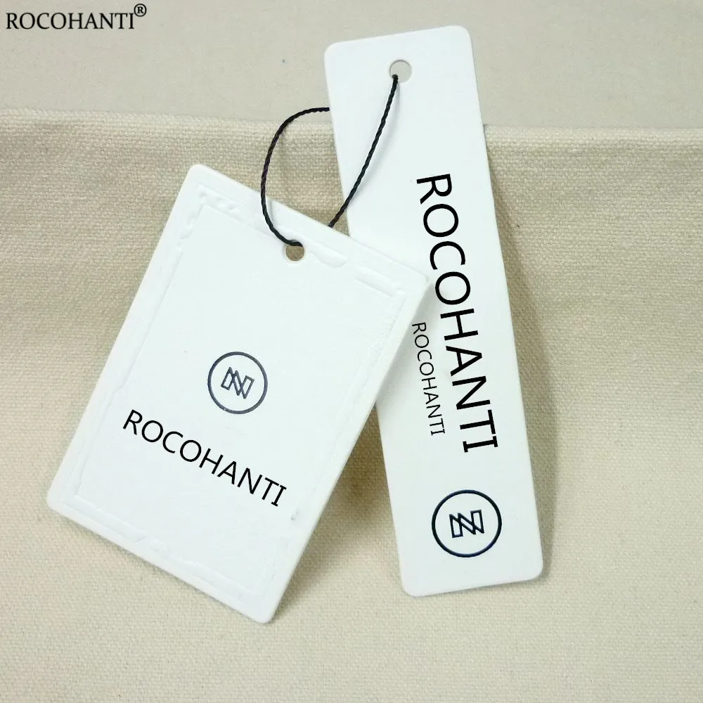 1000 наборов бумажных этикеток на заказ бирка для одежды 700 граммов толстая белая