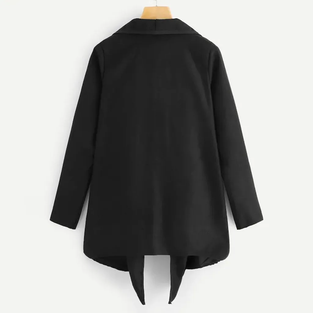 HSU 2019 новое поступление женское однотонное открытое Пальто куртка парка с