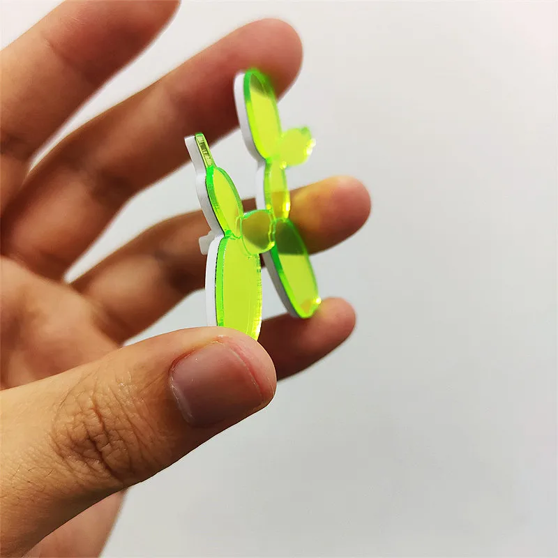 KUGUYS новинка 6 различных милых модных неоновых зеленых зеркал брошь для женщин и