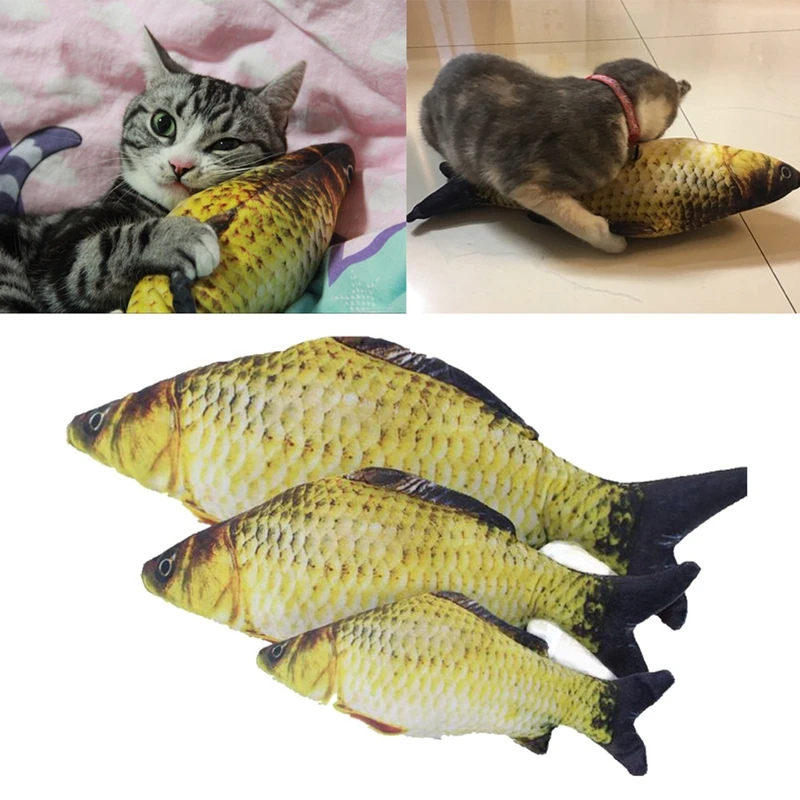 3D Artificial Fish Pet Cat Toy Catnip Household Products Bite Plush Pillow Dolls Simulation Toys | Дом и сад