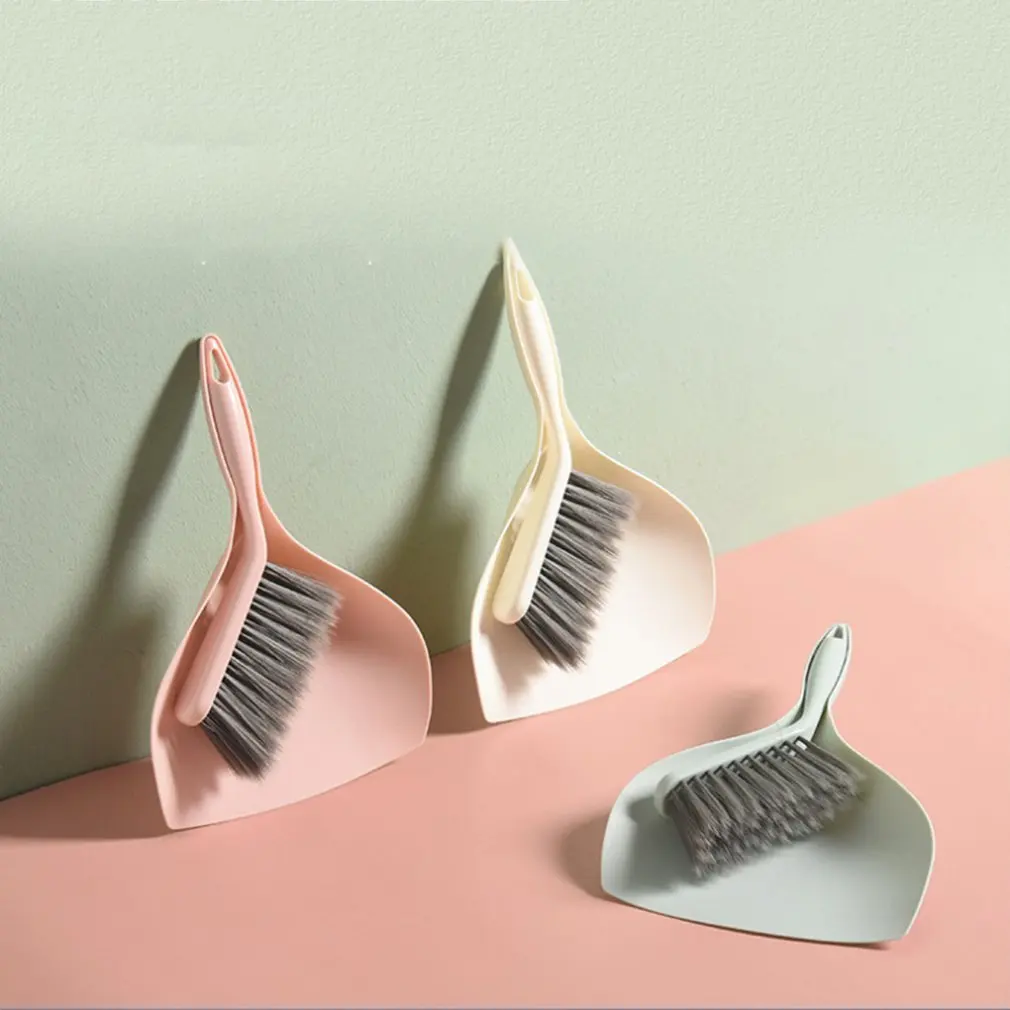 

Desk Broom Set Home Table Keyboard Cleaning Brush Plastic Broom Brush Small Broom With Dustpan Set For Home School Office
