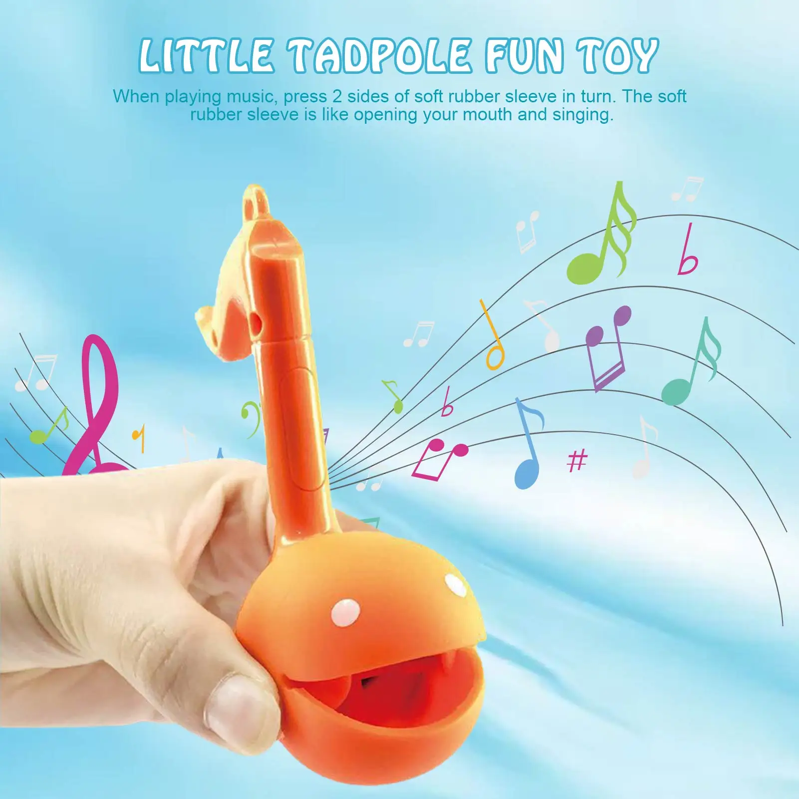 

Electronic Erhu Tadpole Toy Fun Baby Educational Bath Toys Musical Melody Instrument Toys Pendant Help Sleep Dropshipping