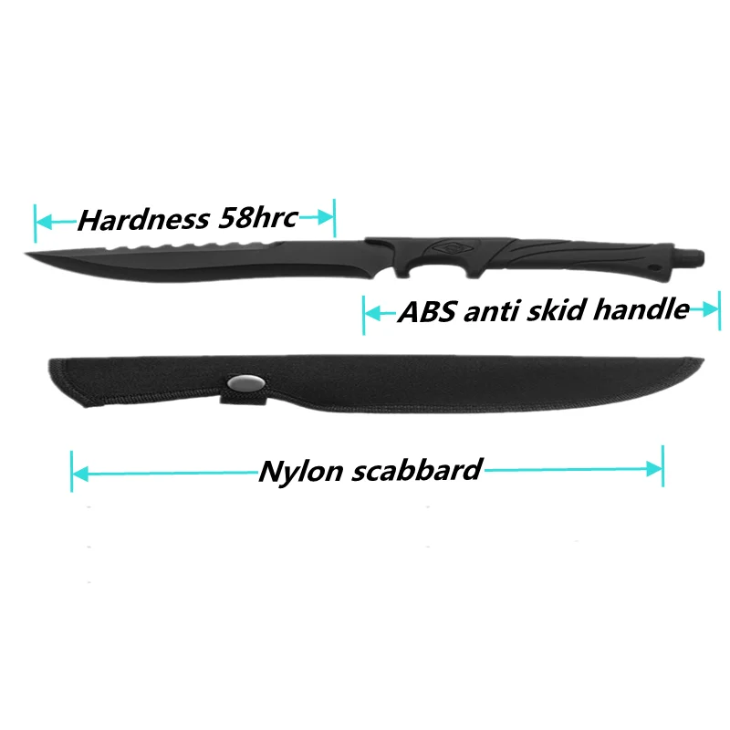

5cr13 Blade Outdoor Multifunctionalwilderness Survival Knife ABS Handle Jungle Hunting Tactical Self Defense Small Straightknife