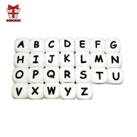 bobo box 10pcs silicone english alphabet beads letter bpa free material for diy baby teething necklace baby teether